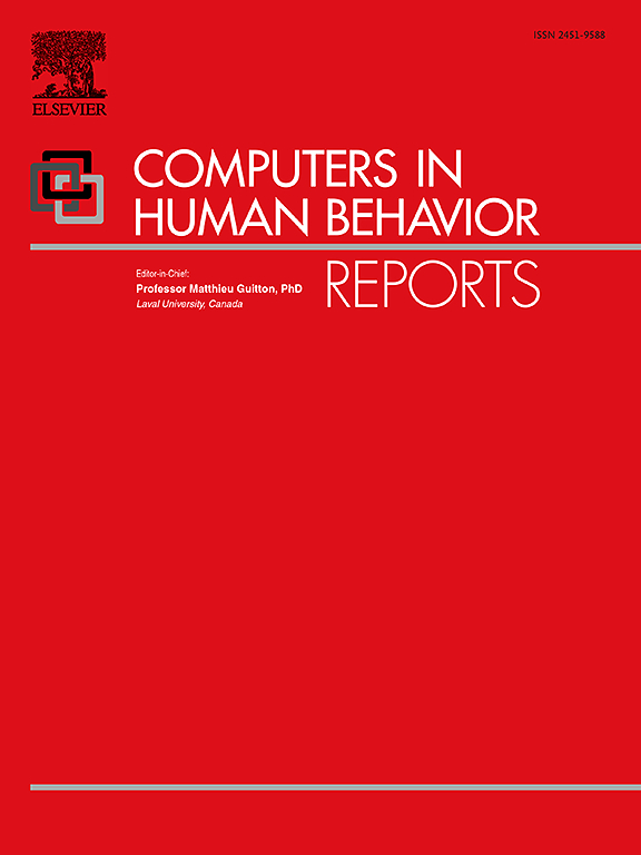 Go to journal home page - Computers in Human Behavior Reports